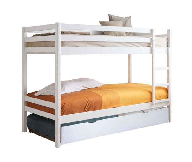 Beliche + cama elevável madeira blanche 90x190/90x190cm