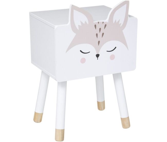 Mesa de cabeceira em mdf blanc 53x26,5x34cm