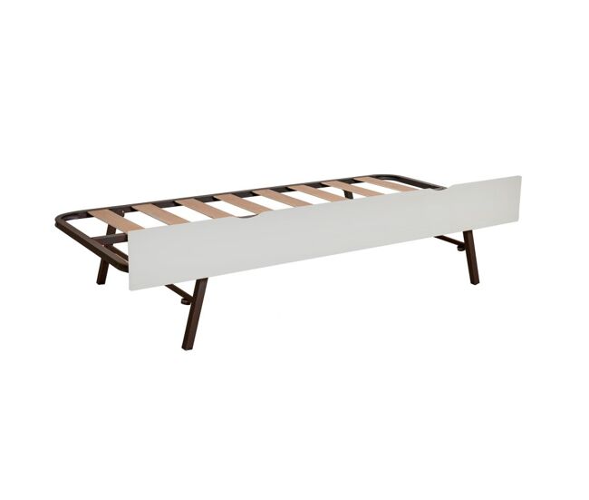 Cama elevável elevável mdf blanc 80x190cm