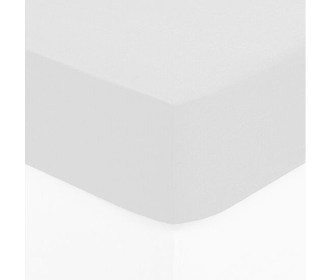 Lençol de baixo ajustável de algodão blanc 90x190cm