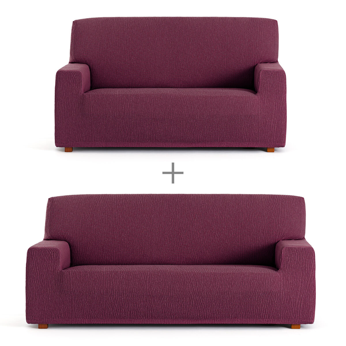 Conjunto de capas para sofá eysa troya castanho-avermelhado 70 x 110 x 210 cm 2 peças