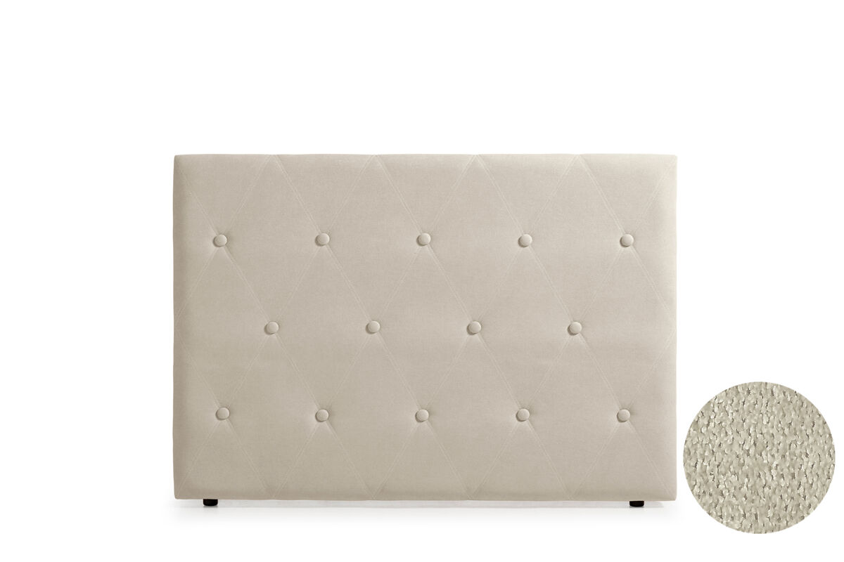 Cabeceira estofada venice aqualine 145x115x12 cm - bege torrado - moonia