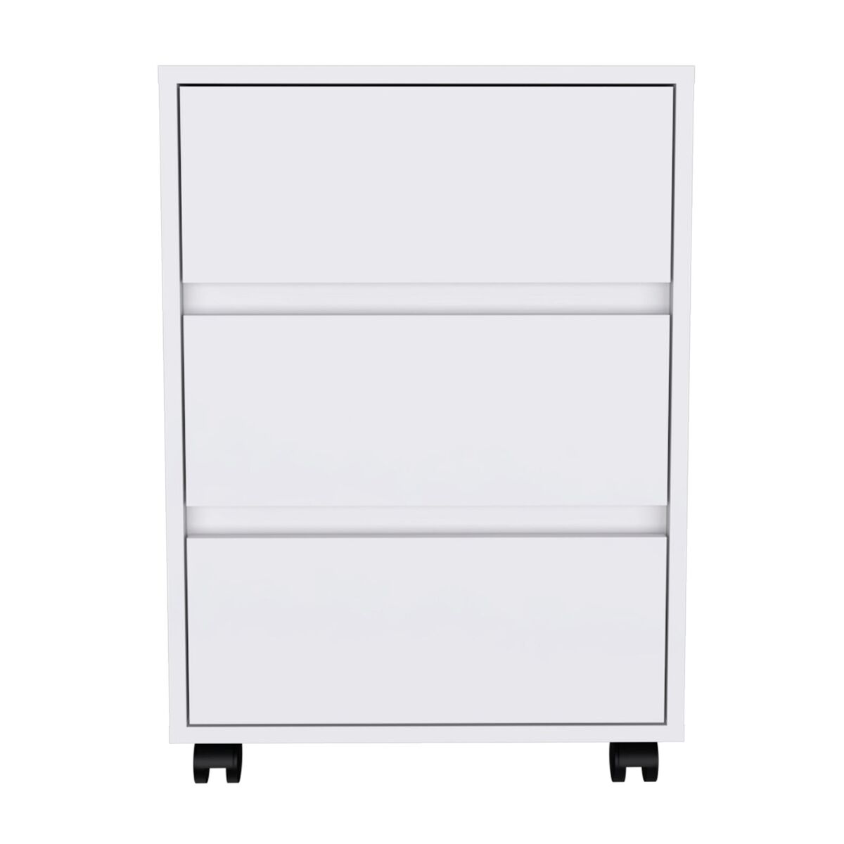 Armário de arquivo em melamina Artemide, com gavetas em calha metálica, 65.98 cm X 46.38 cm X 45.28 cm, branco