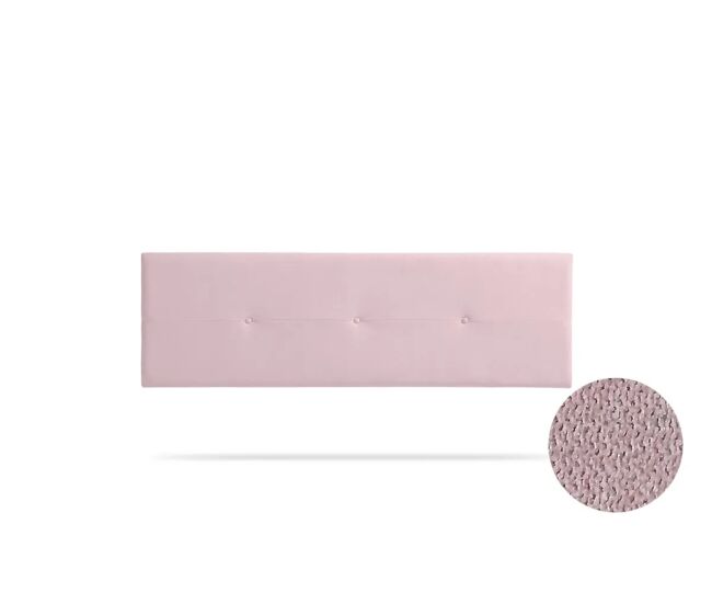 Cabeceira estofada napoli aqualine 210x50x5 cm - rosa claro - moonia