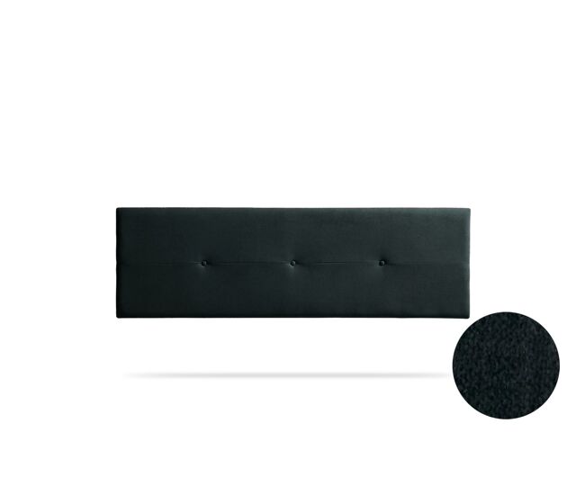 Cabeceira estofada napoli aqualine 220x50x5 cm - preto - moonia