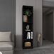 Estante Home Xs em melamina, com 5 níveis de prateleiras e design elegante 45 Estante Home Xs em melamina, com 5 níveis de prateleiras e design elegante 45 Preto