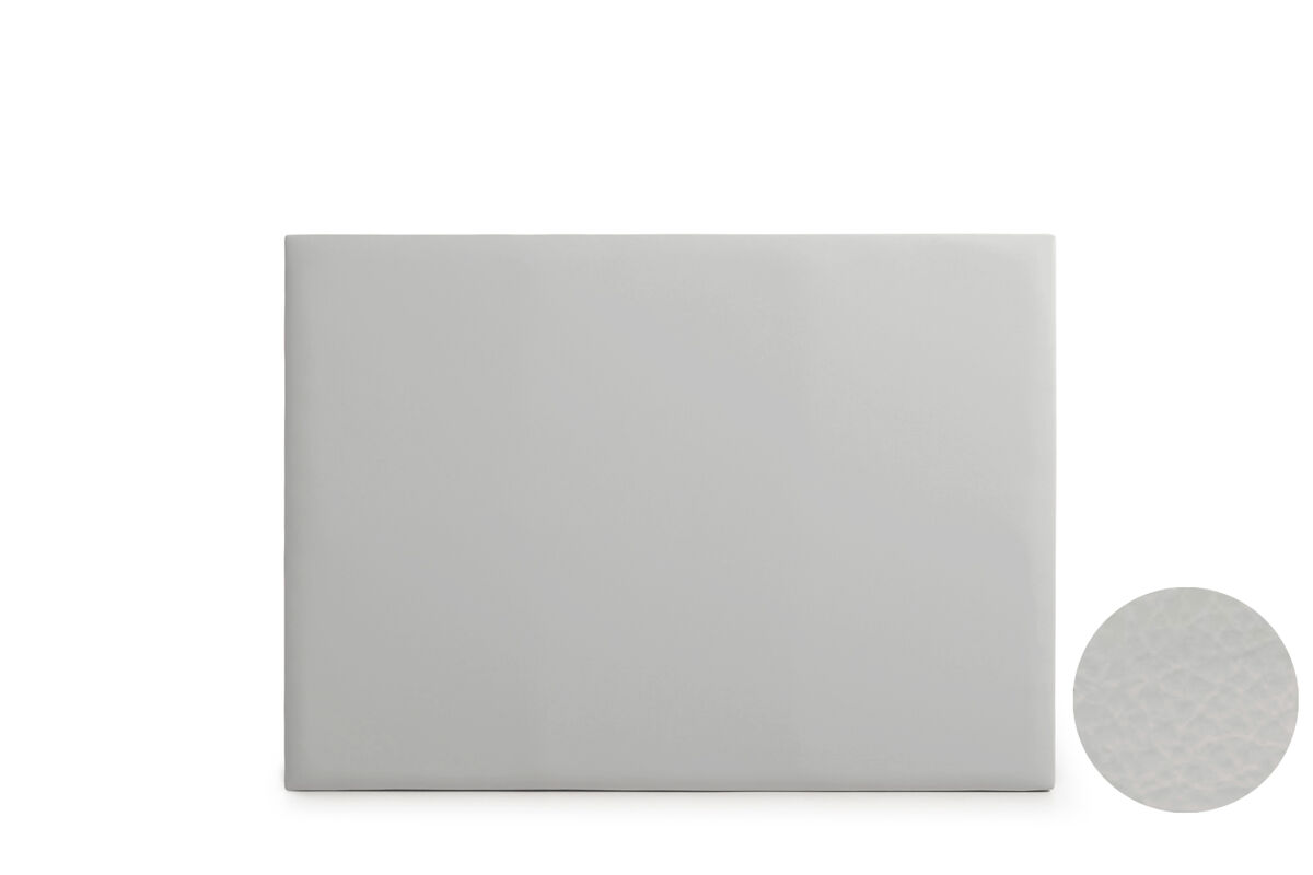 Cabeceira estofada neus pele sintética 90x120x5 cm - cinza claro - moonia