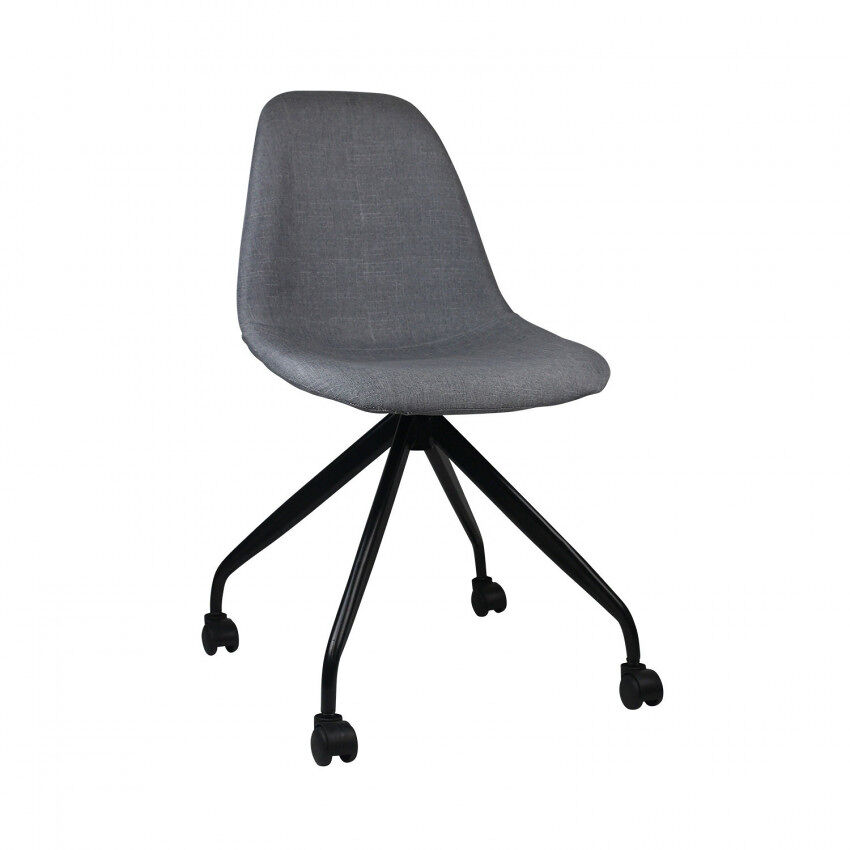 Cadeira secretária com rodas basic cinza 85,7x46,5x55,5cm thinia home