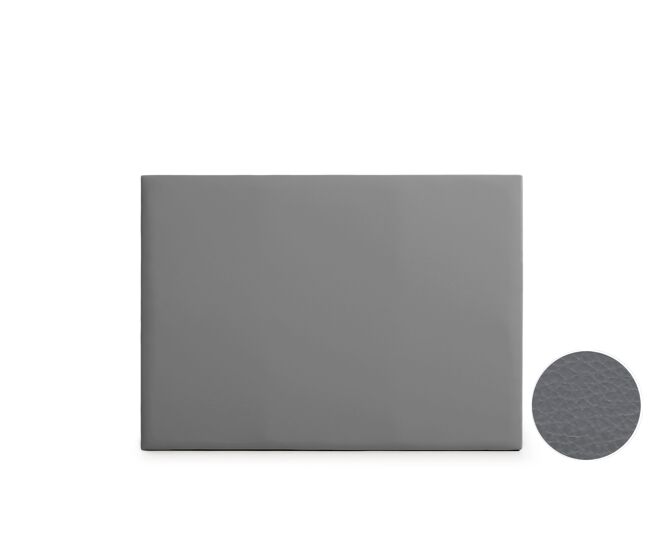 Cabeceira estofada neus pele sintética 170x120x5 cm - cinza escuro - moonia