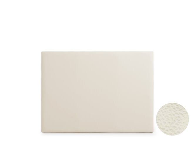Cabeceira estofada neus pele sintética 210x120x5 cm - branco escuro - moonia
