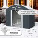 Abrigo de Exterior Aço galvanizado Outsunny Abrigo de Exterior Aço galvanizado Outsunny Cinza