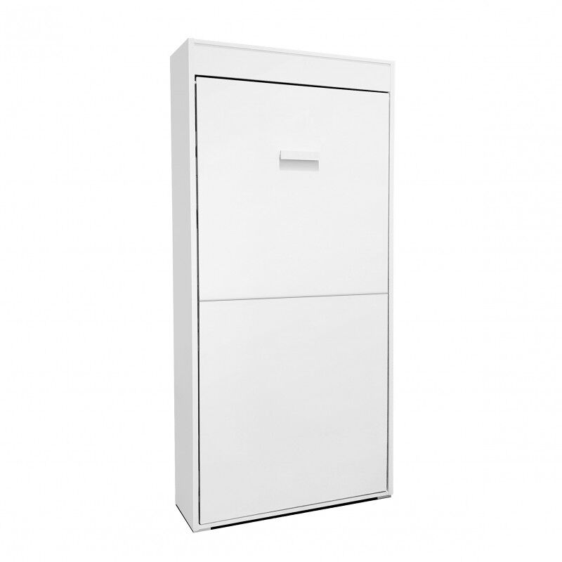 Cama dobrável vertical aglomerado blanc 90x190cm