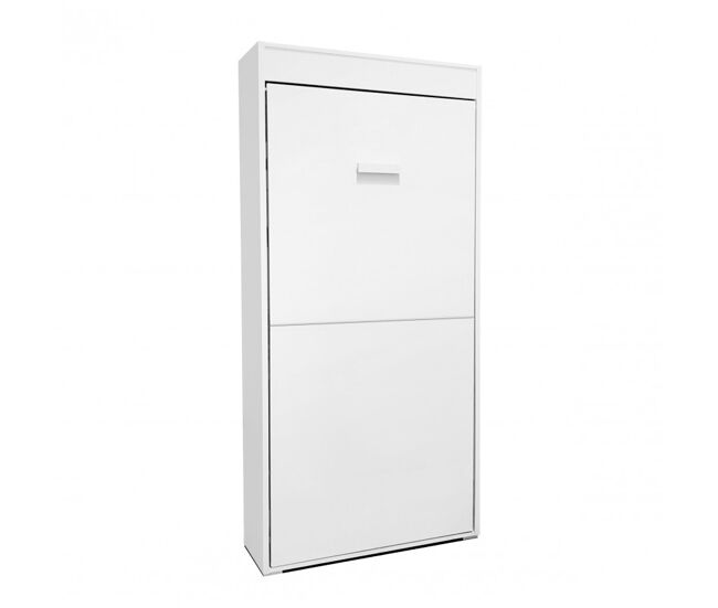 Cama dobrável vertical aglomerado blanc 90x190cm