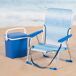 Aktive Pack 2 cadeiras de praia dobráveis com riscas anti-queda Aktive Pack 2 cadeiras de praia dobráveis com riscas anti-queda Azul