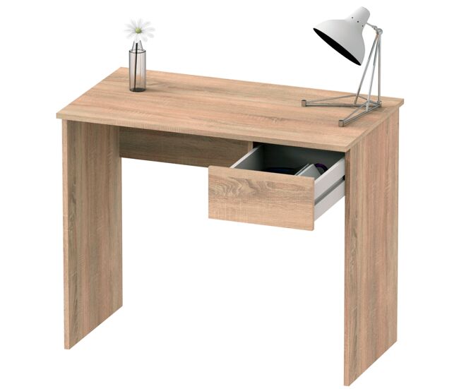Briebe nova escrivaninha, mesa de computador 75x90x50cm, 1 gaveta, escritório, quarto juvenil, , madeira