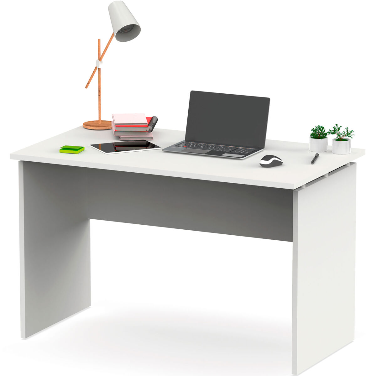 Briebe zenith mesa de escritório, escrivaninha computador, secretária estudo 76x120x68cm, quarto, , blanc