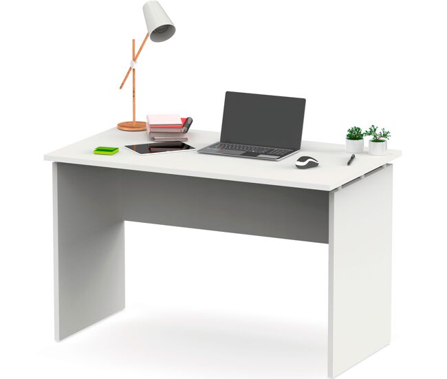 Briebe zenith mesa de escritório, escrivaninha computador, secretária estudo 76x120x68cm, quarto, , blanc