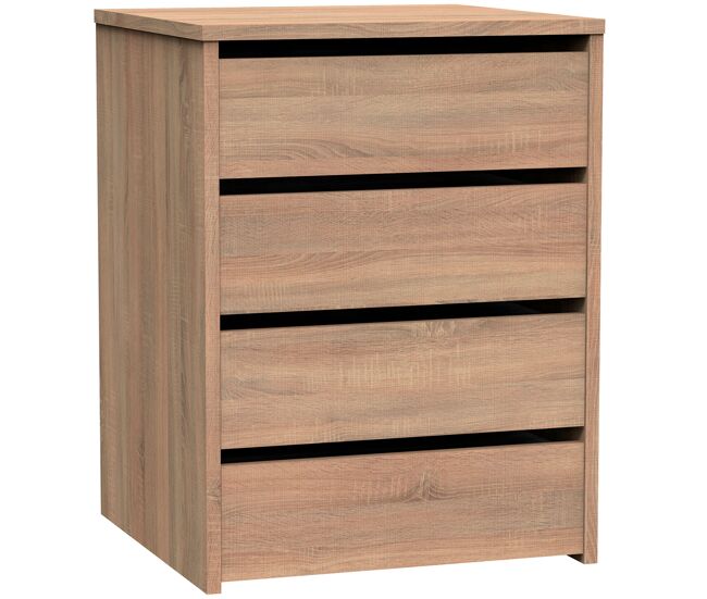 Briebe nova cômoda armário interior, mesa de cabeceira, cômoda de quarto, sinfonier 4 gavetas 63,5x46x45 cm, , madeira