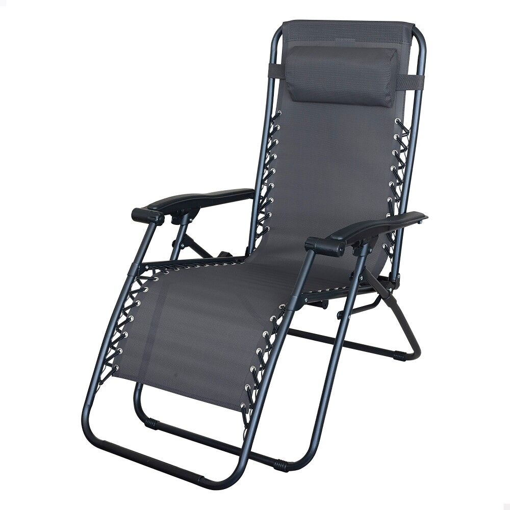Aktive Cadeira dobrável para jardim de gravidade zero 2 posições Cinza