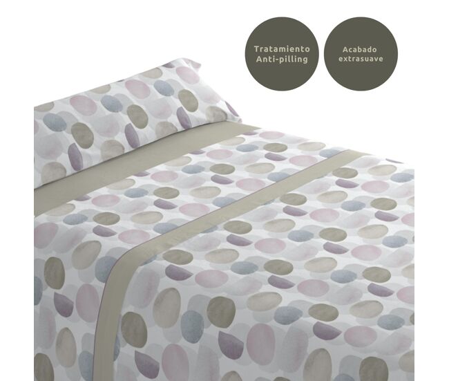 Conjunto de lençóis de três peças cama 135cm circ bege donegal collections