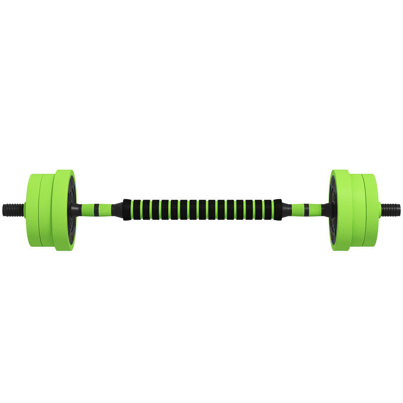 Sportnow conjunto de halteres 20kg 4 em 1 conjunto de pesos com kettlebell barra de pesos para treino de força em casa ginásio escritório verde