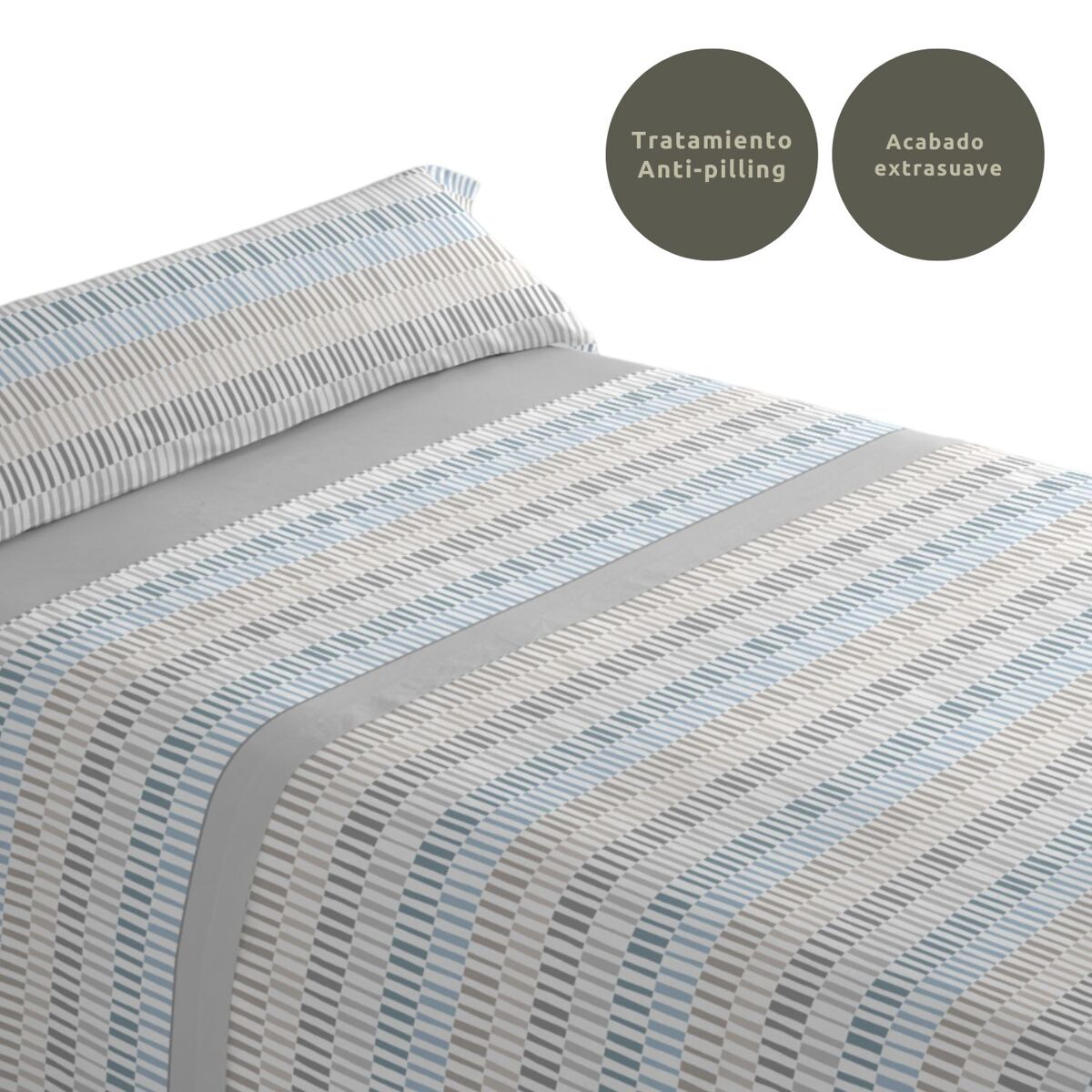 Conjunto de lençóis de três peças cama 150cm paly cinza donegal collections