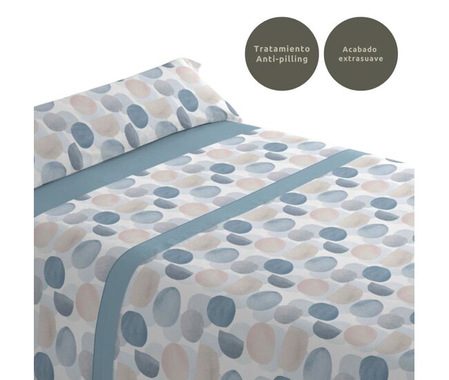 Conjunto de lençóis de três peças cama 150cm circ azul donegal collections