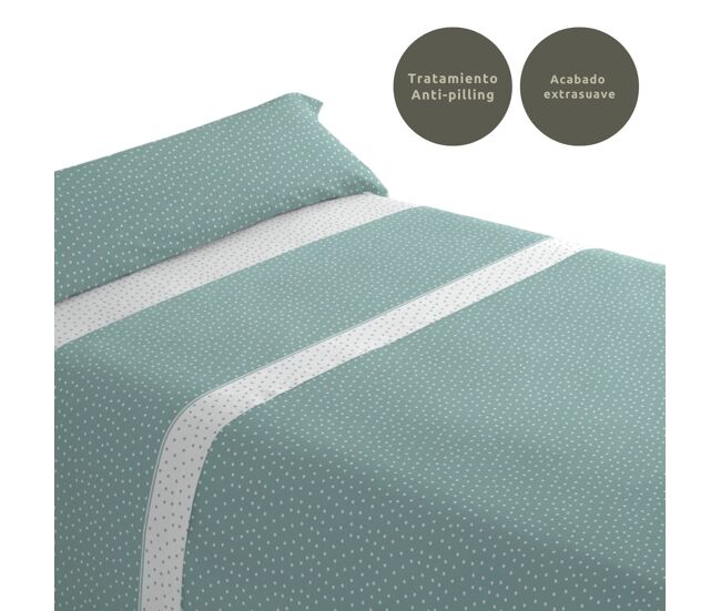 Conjunto de lençóis de três peças cama 105cm puntos aqua donegal collections