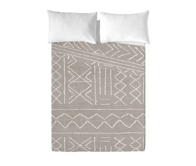 Sandal - conjunto de lençóis impressos cama 3 peças 150 - algodão extra macio - inclui lençol plano + 2 fronhas - nauek linen