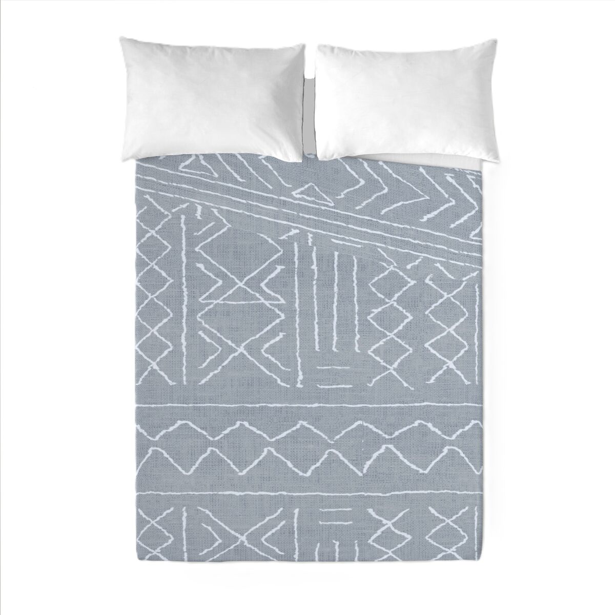 SANDAL - Conjunto de Lençóis Impressos - Algodão extra macio - Inclui lençol plano + 1 fronha - NAUEK GREY