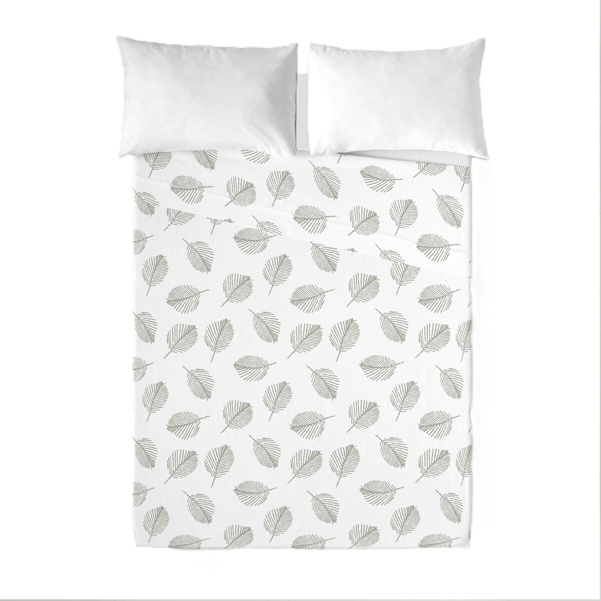 SANDAL - Conjunto de Lençóis Impressos - Algodão extra macio - Inclui lençol plano + 2 fronhas - JAHO SAGE