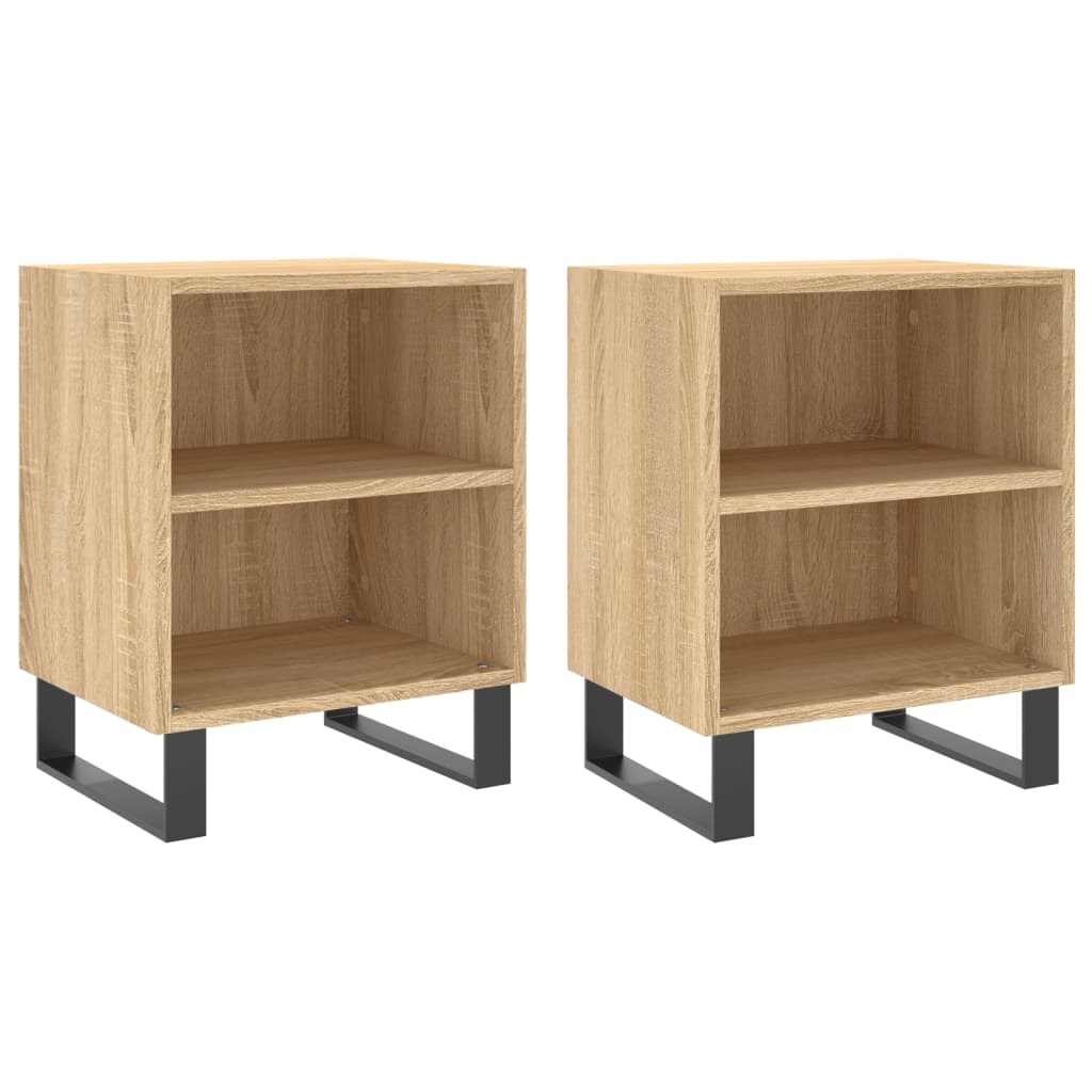 Vidaxl mesas cabeceira 2pcs derivados de madeira carvalho sonoma