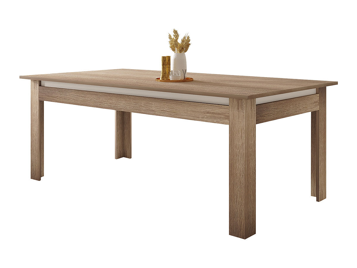 Mesa sala de jantar, praga (carvalho claro, branco)