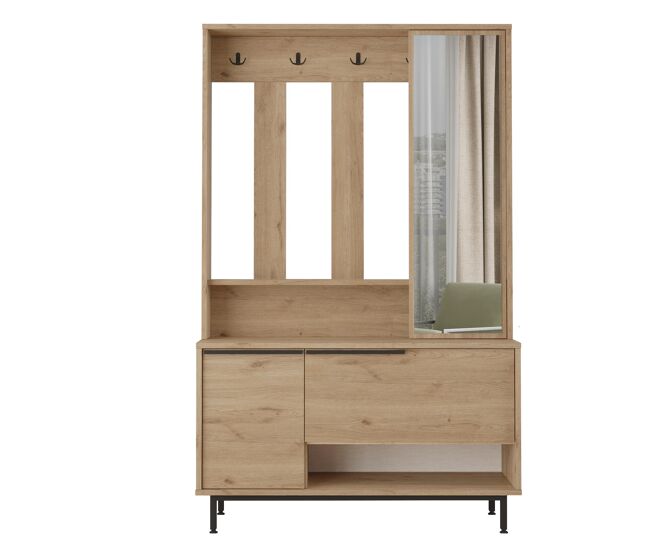 Roupeiros ocean, num estilo moderno, medindo 178x112x36 cm, com 2 portas e 4 prateleiras