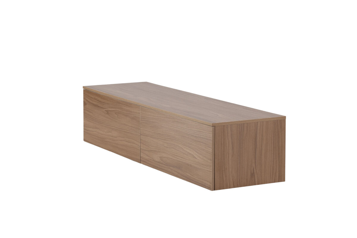 Cómoda frihamn em nogueira com um estilo moderno, com 35x160x45 cm e 2 gavetas
