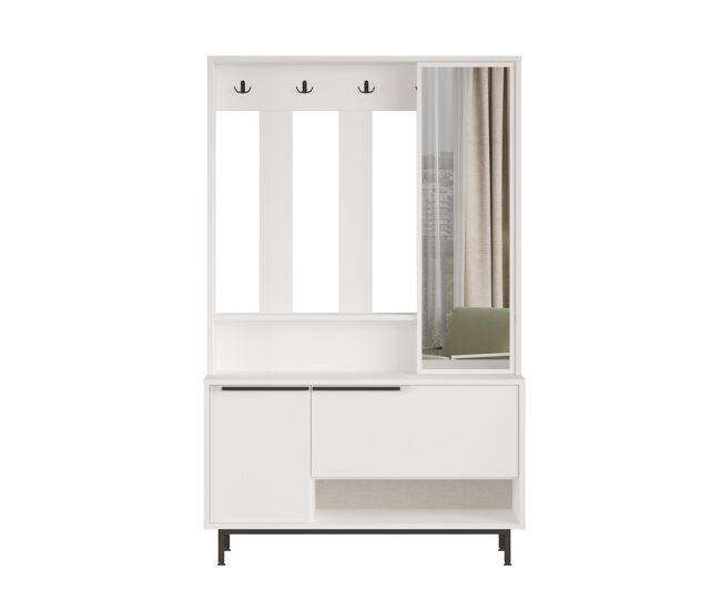 Roupeiros ocean, num estilo moderno, medindo 178x112x36 cm, com 2 portas e 4 prateleiras