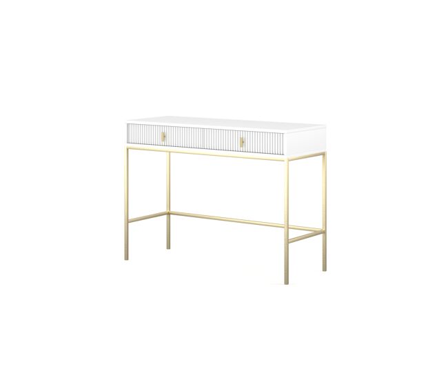 A mesa de consola maggiore apresenta num estilo moderno. mede 77x104x50 cm e inclui 2 gavetas.