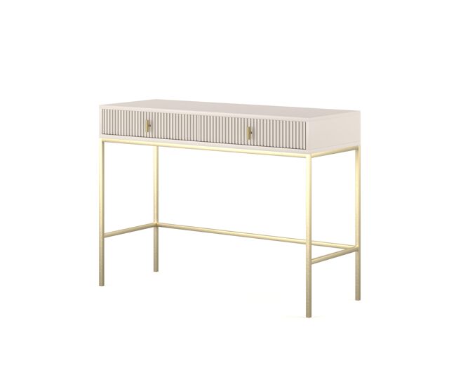 A mesa de consola maggiore apresenta num estilo moderno. mede 77x104x50 cm e inclui 2 gavetas.