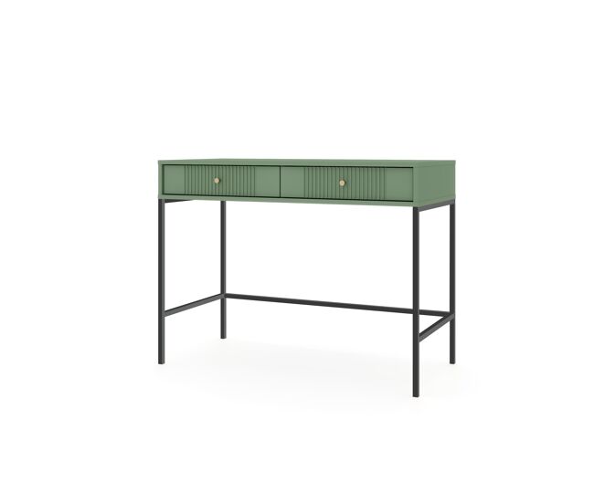 A mesa de consola iseo apresenta num estilo moderno. mede 79x104x50 cm e inclui 2 gavetas.