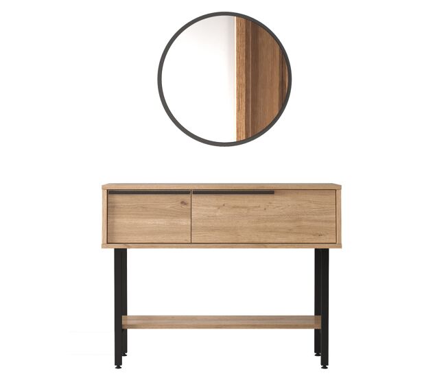 Mesa de consola ocean, num estilo moderno, com 76x100x30 cm, 2 portas e 3 prateleiras