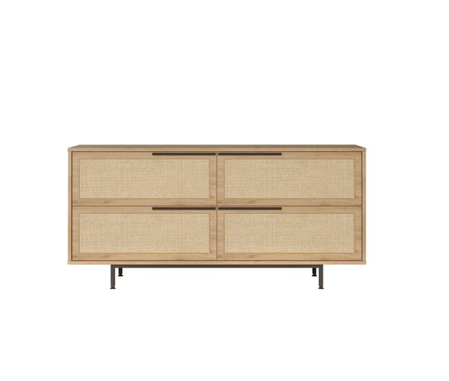 Mesa de consola ocean, num estilo moderno, com 74x160x45 cm, 4 portas e 4 prateleiras