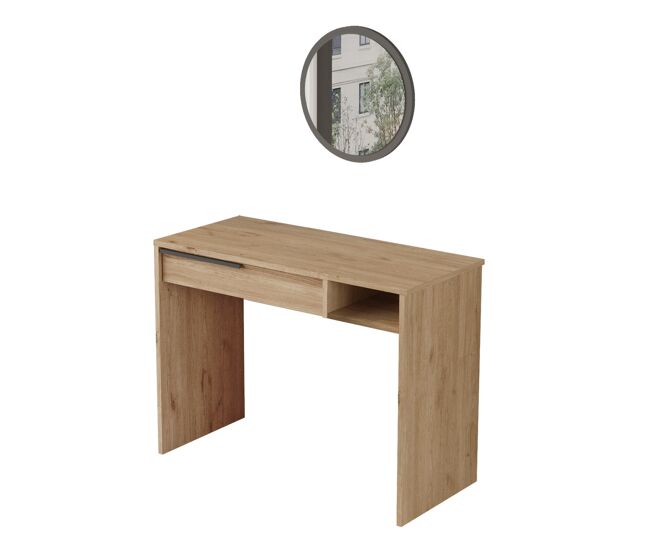 Mesa de consola ocean num estilo moderno, com 75x100x45 cm, com 1 gaveta e 1 prateleira