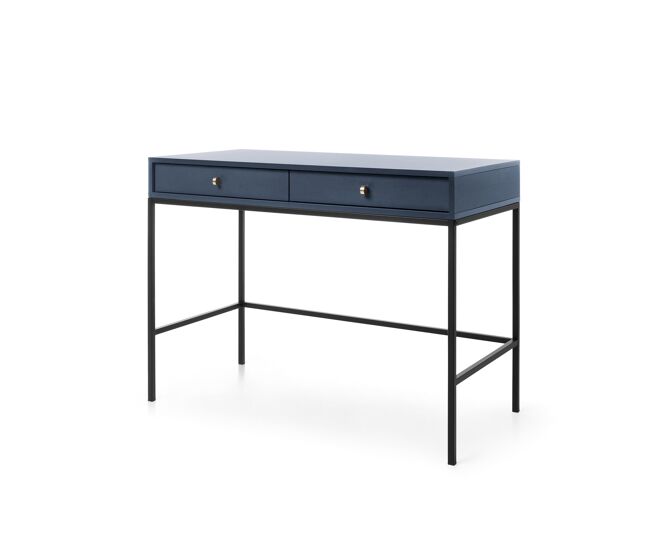 A mesa de consola mono apresenta num estilo retro. mede 77x103x50 cm e inclui 2 gavetas.