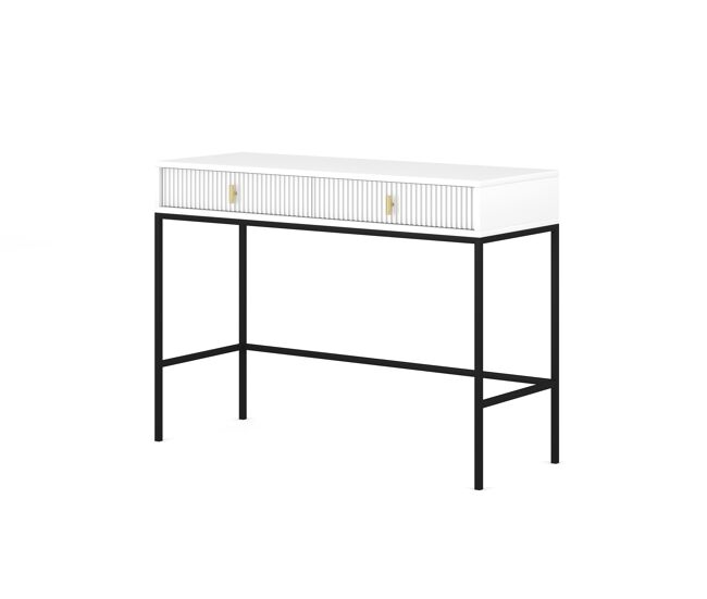 A mesa de consola maggiore apresenta num estilo moderno. mede 77x104x50 cm e inclui 2 gavetas.