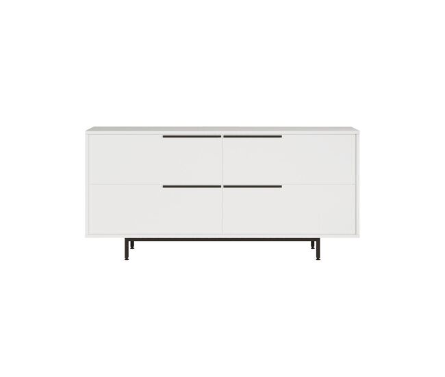 Mesa de consola ocean, num estilo moderno, com 74x160x45 cm, 4 portas e 4 prateleiras
