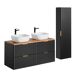 Ensemble meuble double vasque et colonne Adriel 120 Ensemble meuble double vasque et colonne Adriel 120 Bege
