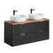 Ensemble meuble double vasque et colonne Adriel 120 Ensemble meuble double vasque et colonne Adriel 120 Bege
