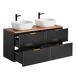 Ensemble meuble double vasque et colonne Adriel 120 Ensemble meuble double vasque et colonne Adriel 120 Bege