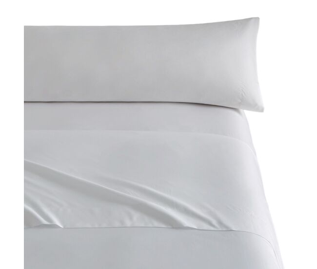 Conjunto de lençóis três peças de microfibra branca lisa cama 200cm donegal collections