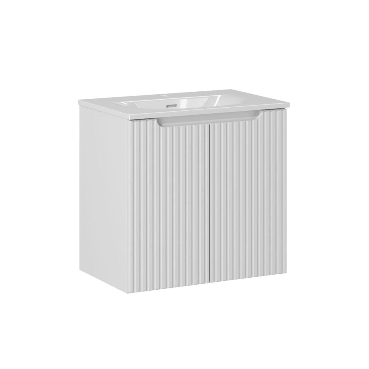 Móvel lavatório simples encastrado 60cm 2 portas riva blanc